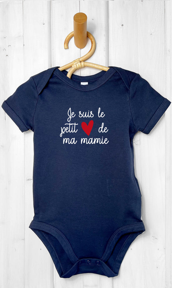 bodie bébé bleu marine personnalisable pour annonce grossesse mamie, Le beausset