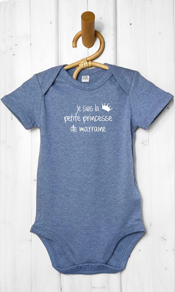 body bébé 100% coton personnalisable annonce grossesse pour marraine