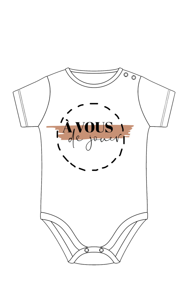 body bébé 100% personnalisable prénom ou phrase atelier de personnalisation Le Beausset