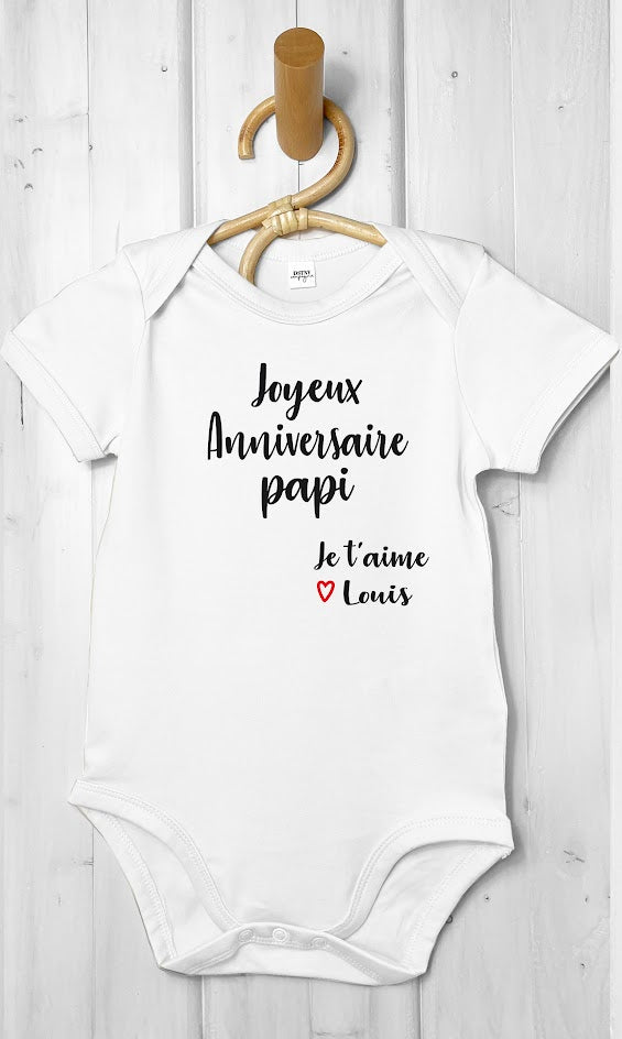 Body bébé personnalisable 100% Coton
