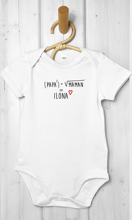 body bébé personnalisable maman + papa atelier de personnalisation textile Le Beausset