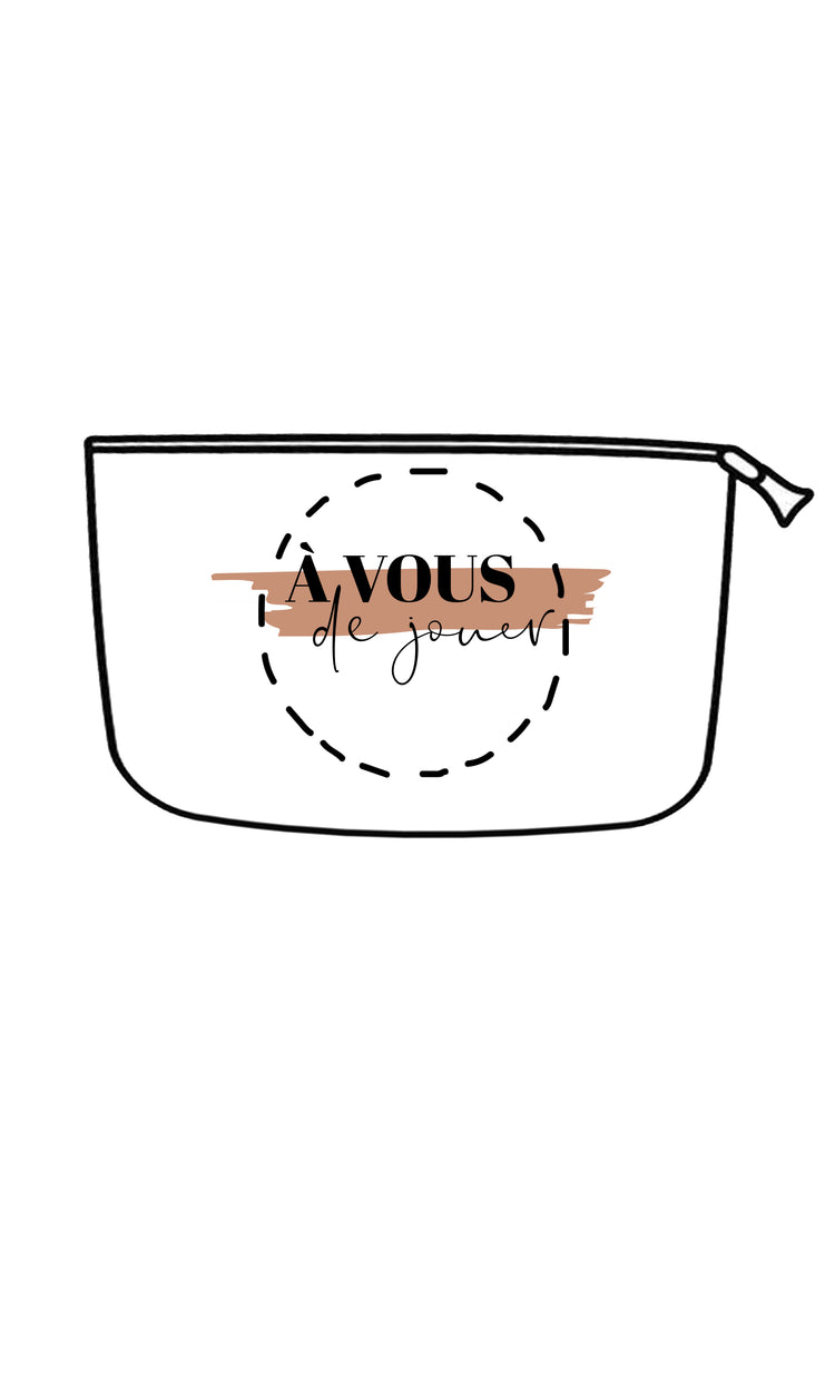 pochette en tissu trousse personnalisable prénom ou phrase au choix atelier de personnalisation Le Beausset