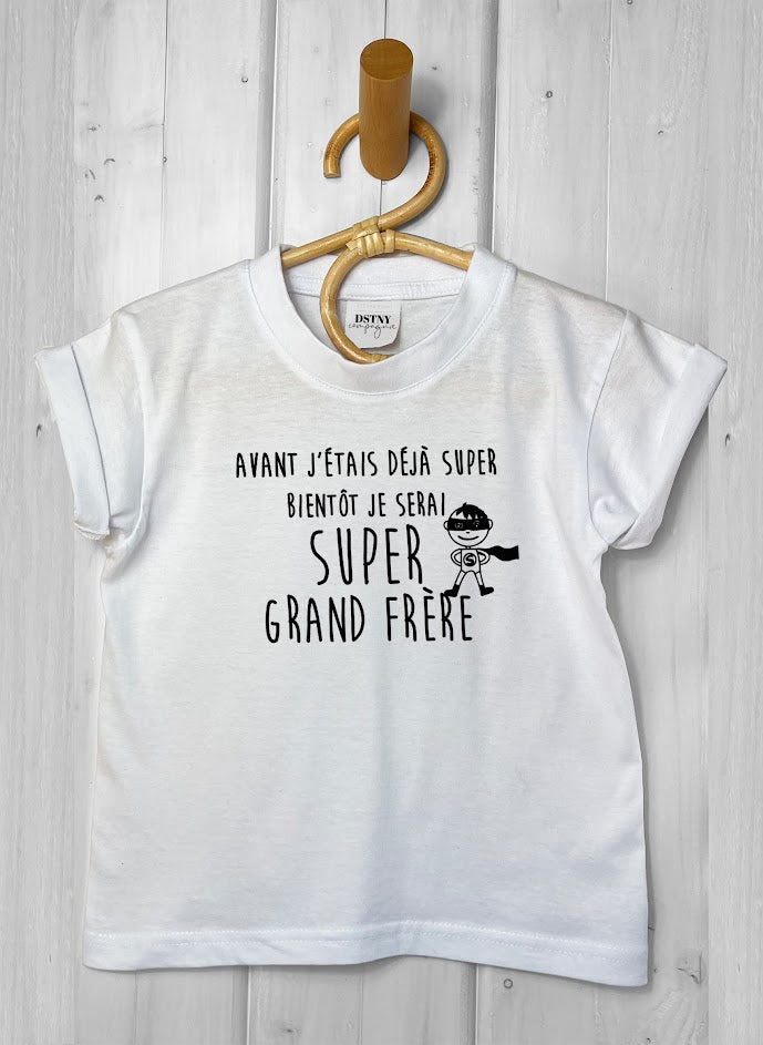 tee shirt super heros grand frère annonce grossesse originale