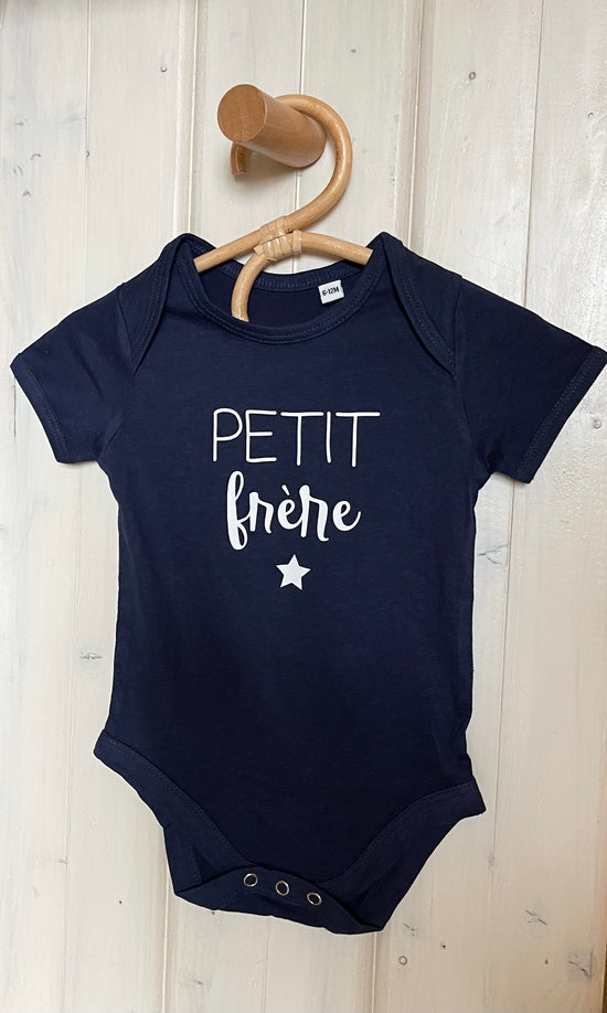 Body bébé manches courtes, Petit frère, TAILLE 6-12 MOIS