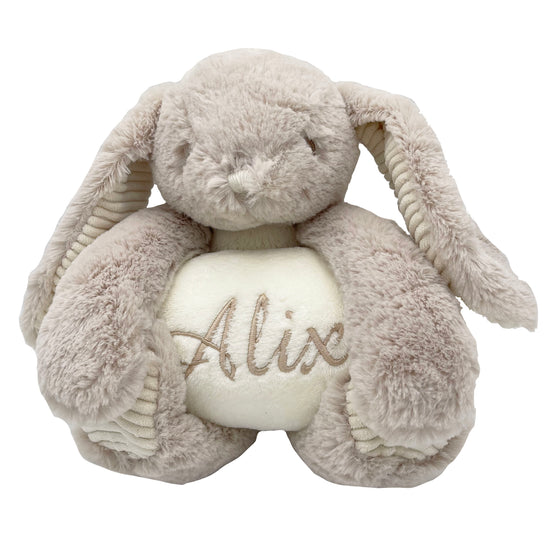 Lapin en Peluche Personnalisé avec Prénom Brodé du bébé