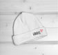 Bonnet naissance pour bebe personnalisable avec prénom et petit coeur couleur blanc