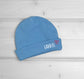 Bonnet naissance personnalisable avec prénom enfant couleur bleu Le Beausset