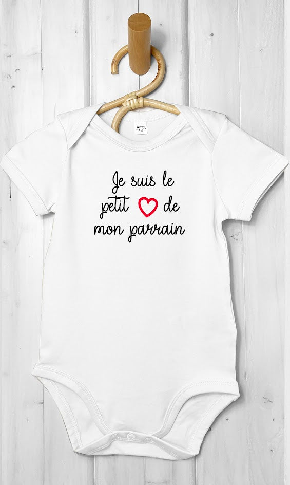 body bébé personnalisable annonce parrain