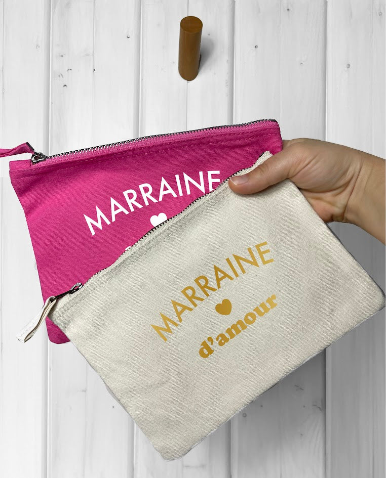 pochette personnalisable pour idée cadeau personnalisé pour marraine d&