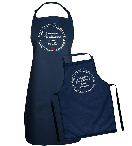 set tablier personnalisé enfant adulte j&