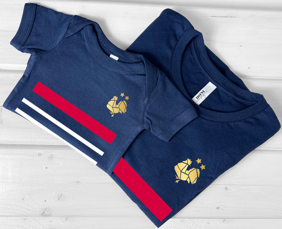 teeshirt maillot de foot de france enfant parent, Atelier de personnalisation Le Beausset